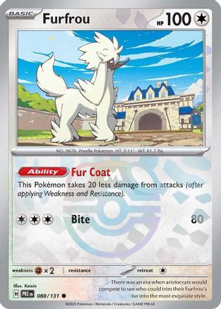 Furfrou (Master Ball Pattern) 088/131 - SV Prismatic Evolutions Holofoil - Common