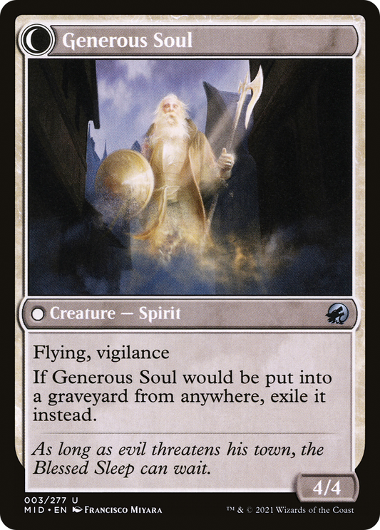 Beloved Beggar // Generous Soul (MID-003) - Innistrad: Midnight Hunt: (Double Faced Transform) Foil