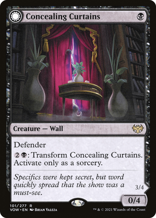 Concealing Curtains // Revealing Eye (VOW-101) - Innistrad: Crimson Vow: (Double Faced Transform) Foil