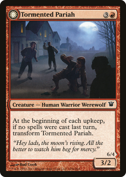 Tormented Pariah // Rampaging Werewolf (ISD-165) - Innistrad: (Double Faced Transform) Foil