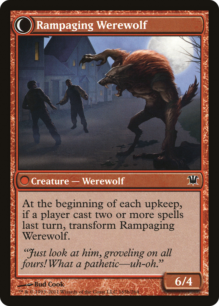 Tormented Pariah // Rampaging Werewolf (ISD-165) - Innistrad: (Double Faced Transform) Foil