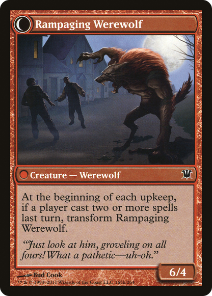 Tormented Pariah // Rampaging Werewolf (ISD-165) - Innistrad: (Double Faced Transform)