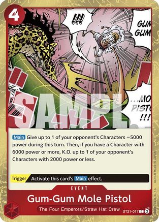 (ST21-017) Gum-Gum Mole Pistol - Starter Deck EX: Gear 5 Foil