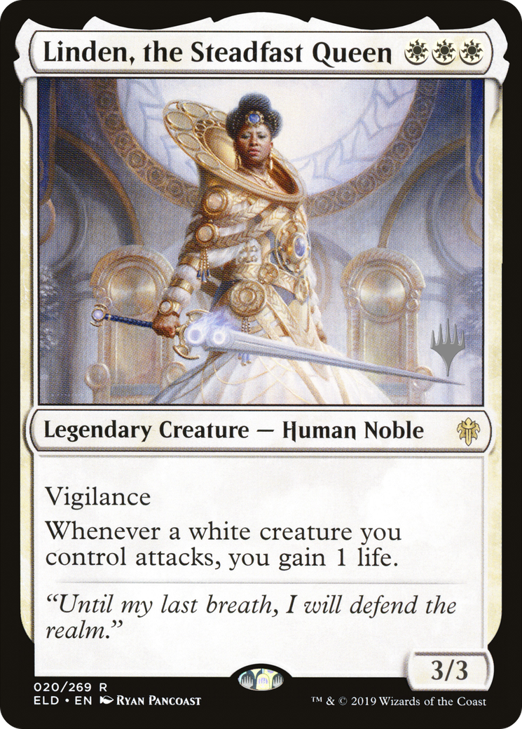 Linden, the Steadfast Queen (PPELD-020) - Throne of Eldraine Promos (Promo Pack)