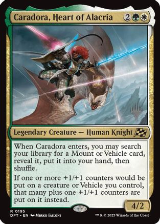Caradora, Heart of Alacria (PPDFT-195) - Promo Pack: Aetherdrift Foil