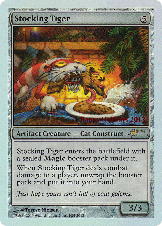 Stocking Tiger (HHO-013) - Happy Holidays Foil