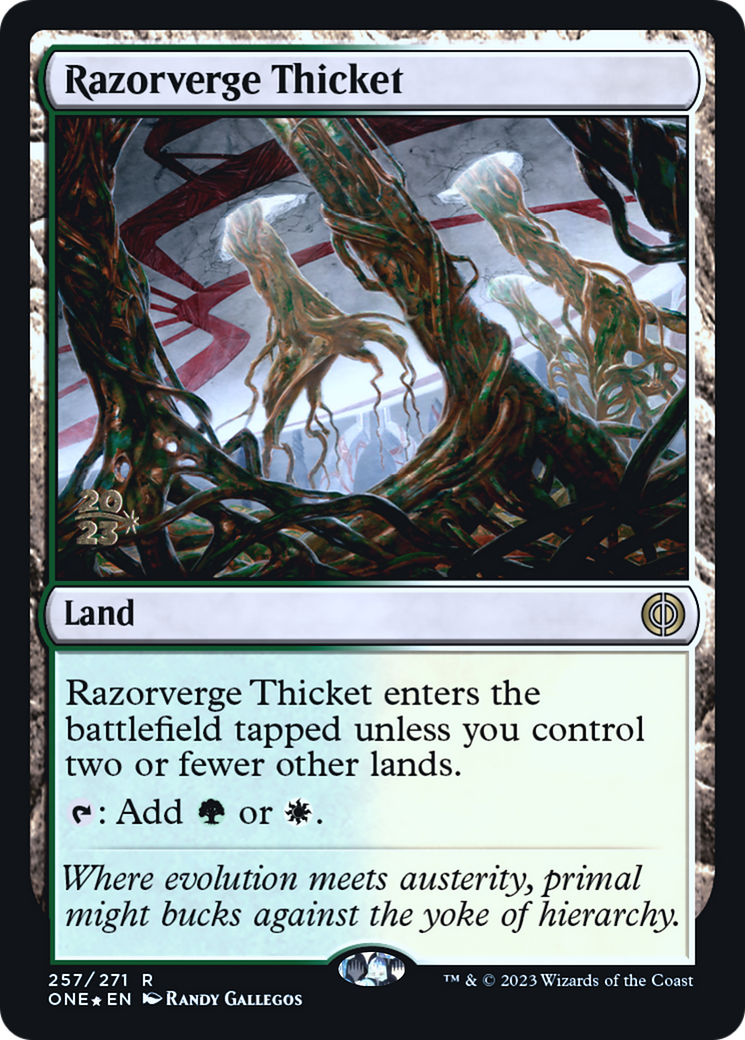 Razorverge Thicket (PONE-257S) - Phyrexia: All Will Be One Promos Foil