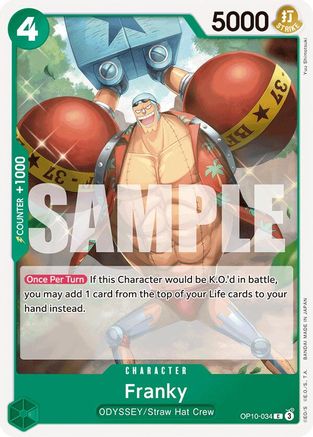 (OP10-034) Franky (034) - Royal Blood Normal