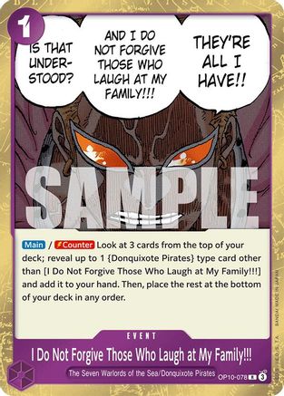 (OP10-078) I Do Not Forgive Those Who Laugh at My Family!!! - Royal Blood Foil