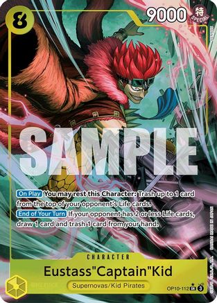 (OP10-112) Eustass"Captain"Kid (112) (Parallel) - Royal Blood Foil