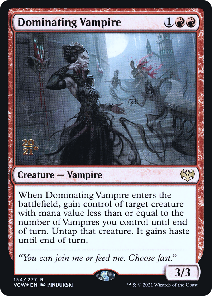 Dominating Vampire (PVOW-154S) - Innistrad: Crimson Vow Promos Foil