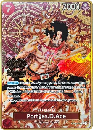 (OP02-013) Portgas.D.Ace (One Piece Japanese Version 2nd Anniversary Set) - One Piece Promotion Cards Foil