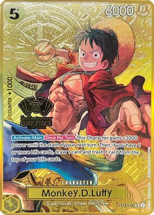 (ST13-015) Monkey.D.Luffy (One Piece Japanese Version 2nd Anniversary Set) - One Piece Promotion Cards Foil