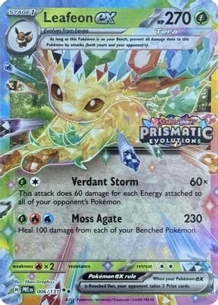 Leafeon ex (Prismatic Evolutions Stamp) (6/131) - Miscellaneous Cards & Products Holofoil - Promo