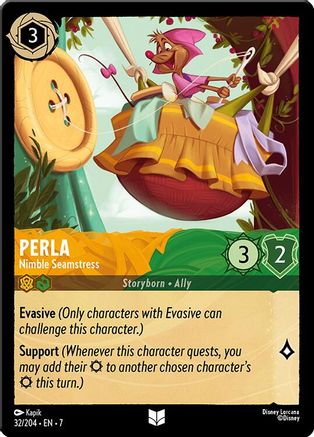 (032/204)  Perla - Nimble Seamstress - Archazia's Island  Cold Foil