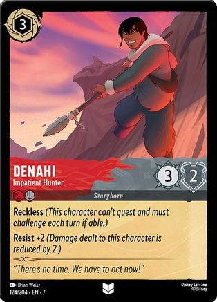 (124/204)  Denahi - Impatient Hunter - Archazia's Island  Cold Foil