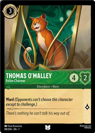 (088/204)  Thomas O'Malley - Feline Charmer - Archazia's Island  Normal