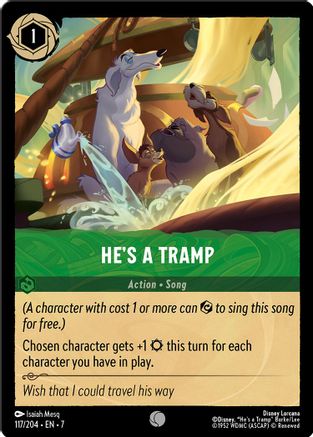 (117/204)  He's a Tramp - Archazia's Island  Cold Foil