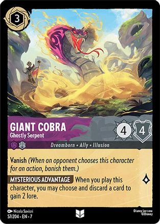 (057/204)  Giant Cobra - Ghostly Serpent - Archazia's Island  Cold Foil