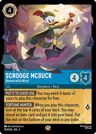 (154/204)  Scrooge McDuck - Resourceful Miser - Archazia's Island  Cold Foil