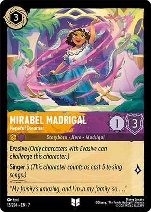 (013/204)  Mirabel Madrigal - Hopeful Dreamer - Archazia's Island  Cold Foil