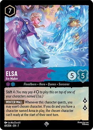 (069/204)  Elsa - Ice Maker - Archazia's Island  Cold Foil