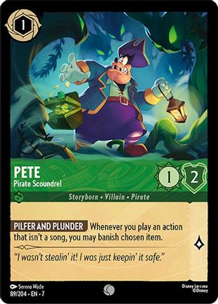 (089/204)  Pete - Pirate Scoundrel - Archazia's Island  Cold Foil
