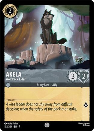 (182/204)  Akela - Wolf Pack Elder - Archazia's Island  Cold Foil