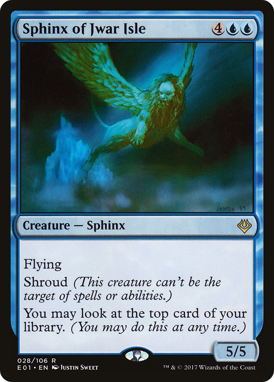 Sphinx of Jwar Isle (E01-028) - Archenemy: Nicol Bolas