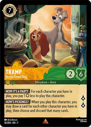 (010/204)  Tramp - Street-Smart Dog - Archazia's Island  Cold Foil