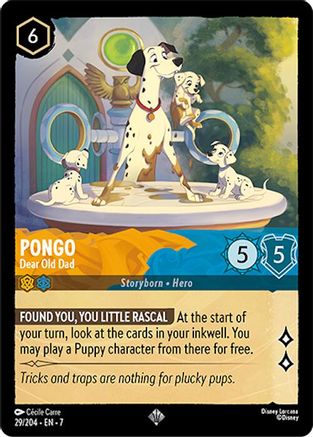 (029/204)  Pongo - Dear Old Dad - Archazia's Island  Cold Foil