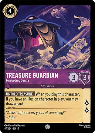 (047/204)  Treasure Guardian - Foreboding Sentry - Archazia's Island  Cold Foil