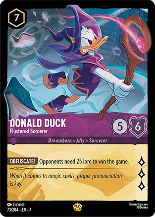 (073/204)  Donald Duck - Flustered Sorcerer - Archazia's Island  Normal