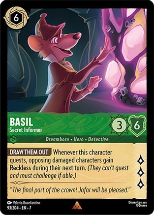 (093/204)  Basil - Secret Informer - Archazia's Island  Cold Foil