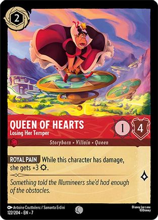 (122/204)  Queen of Hearts - Losing Her Temper - Archazia's Island  Cold Foil