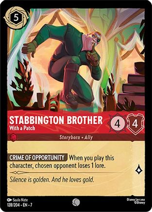 (128/204)  Stabbington Brother - With a Patch - Archazia's Island  Cold Foil