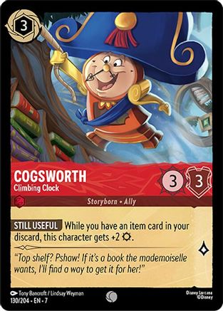 (130/204)  Cogsworth - Climbing Clock - Archazia's Island  Cold Foil