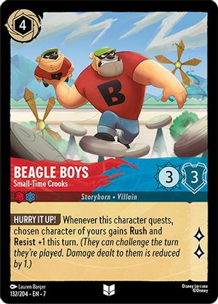 (132/204)  Beagle Boys - Small-Time Crooks - Archazia's Island  Cold Foil