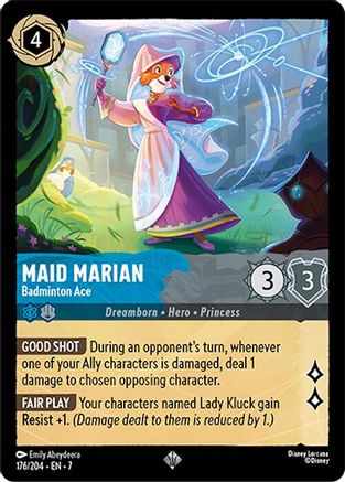 (176/204)  Maid Marian - Badminton Ace - Archazia's Island  Cold Foil
