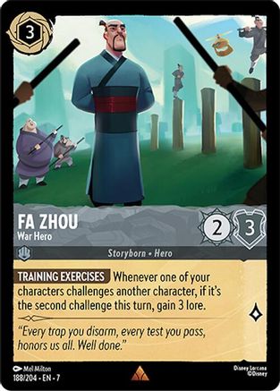 (188/204)  Fa Zhou - War Hero - Archazia's Island  Cold Foil