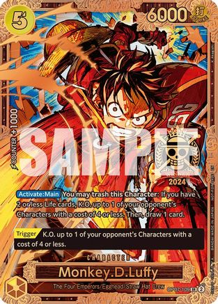 (OP07-109) Monkey.D.Luffy (Championship 2024 World Final 3rd Place) - One Piece Promotion Cards Nonfoil