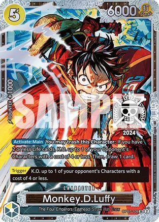(OP07-109) Monkey.D.Luffy (Championship 2024 World Final 2nd Place) - One Piece Promotion Cards Nonfoil