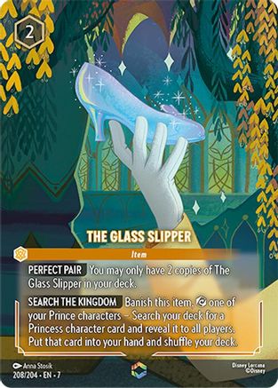 (208/204)  The Glass Slipper (Enchanted) - Archazia's Island  Holofoil