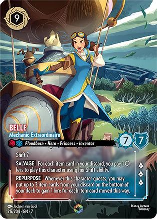 (217/204)  Belle - Mechanic Extraordinaire (Enchanted) - Archazia's Island  Holofoil
