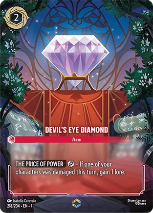 (218/204)  Devil's Eye Diamond (Enchanted) - Archazia's Island  Holofoil
