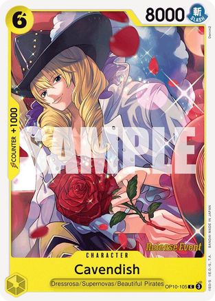 (OP10-105) Cavendish (105) - Royal Blood Release Event Cards Normal