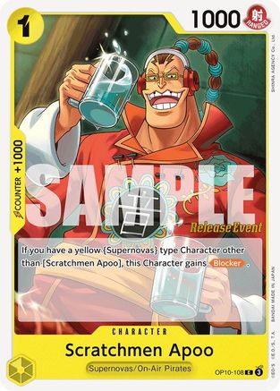 (OP10-108) Scratchmen Apoo - Royal Blood Release Event Cards Normal