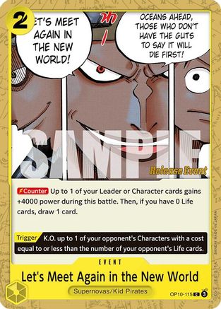 (OP10-115) Let's Meet Again in the New World - Royal Blood Release Event Cards Normal