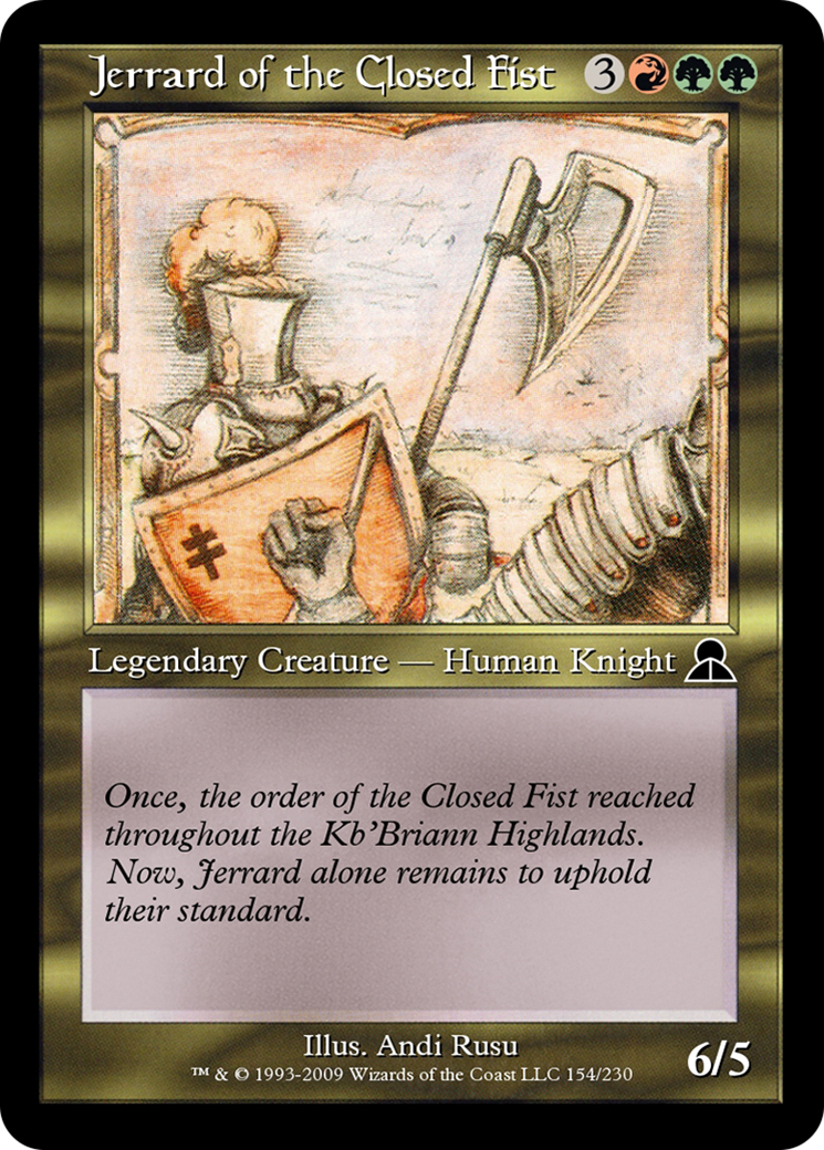 Jerrard of the Closed Fist (ME3-154) - Masters Edition III Foil