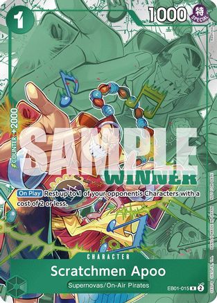 (EB01-015) Scratchmen Apoo (Winner Pack 2025 Vol. 2) - One Piece Promotion Cards Nonfoil